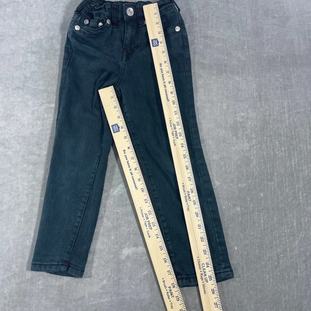 True Religion Kids Medium 5/6  Dark Wash Distressed Elastic Waist Jeans‎